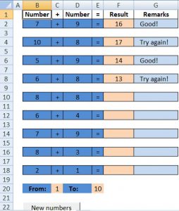 Learning Basic Maths Using Excel - Add, Subtract, Multiply, Divide ...