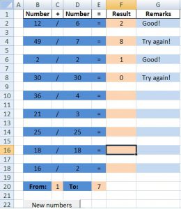 Learning Basic Maths Using Excel - Add, Subtract, Multiply, Divide ...