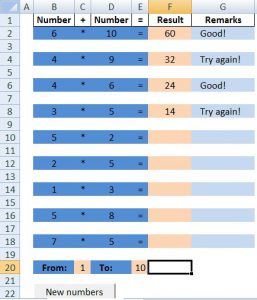 Learning Basic Maths Using Excel - Add, Subtract, Multiply, Divide ...